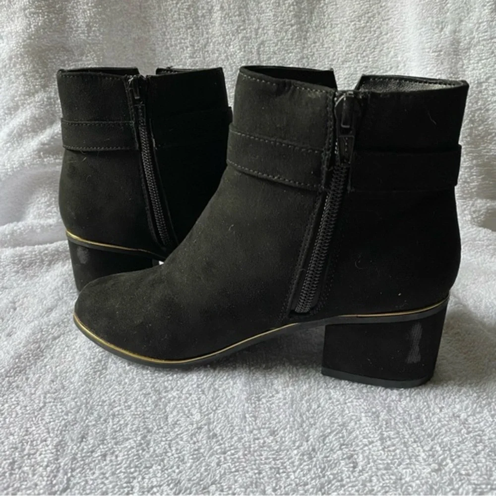 Place Shoes Boots Girls‎ Size 1 Black Side Zip